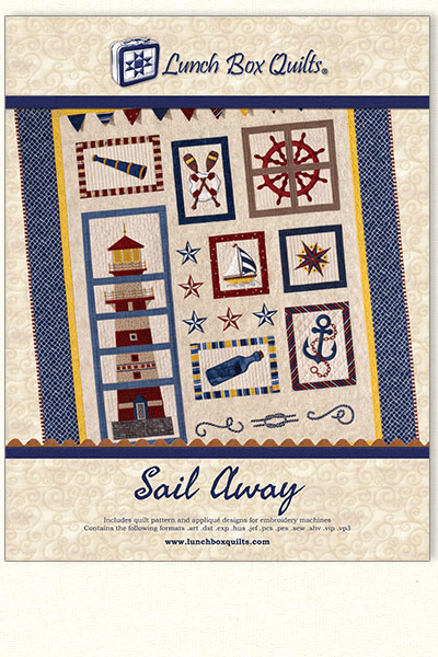 Sail Away with CD Machine Embroidery Quilt Patterns - Nebraska Quilt Company - PUB261190
