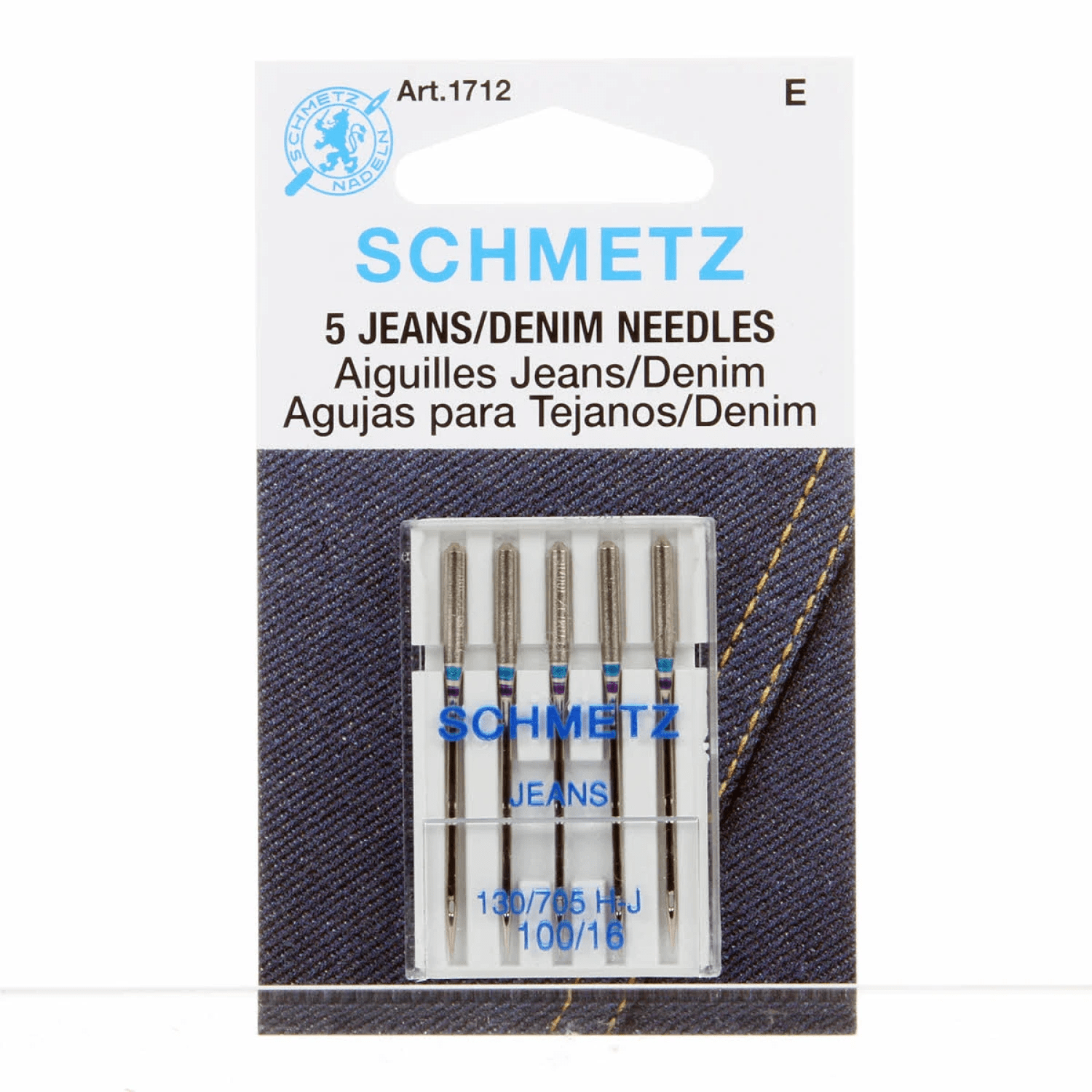 Schmetz Denim/Jeans Machine Needle Size 16/100 - Nebraska Quilt Company - N261840