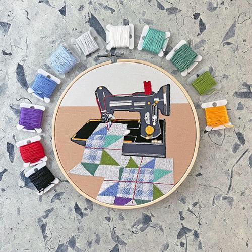 Sewing Machine Embroidery Kit - Nebraska Quilt Company - HE260474