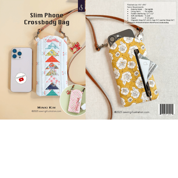 Slim Phone Crossbody Bag Pattern - Nebraska Quilt Company - PUB260352