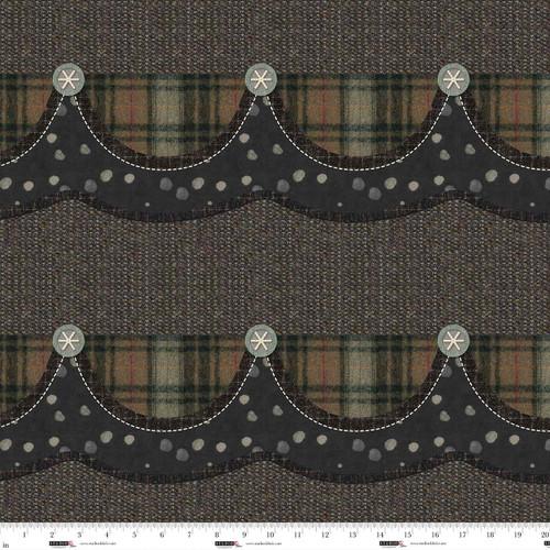 Snowy Days & Frosty Nights Scallop Border Shadow Multi - 8468 - 96 - Studio E Fabrics - Nebraska Quilt Company - F250771