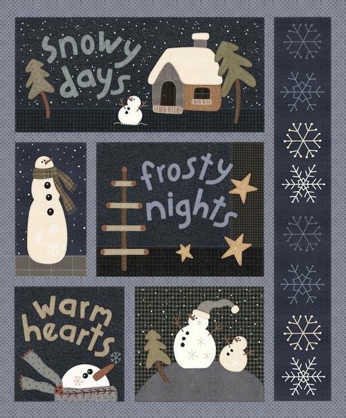 Snowy Days & Frosty Nights Snowy Days Panel Multi 36" x 40" - Nebraska Quilt Company - PAN250774