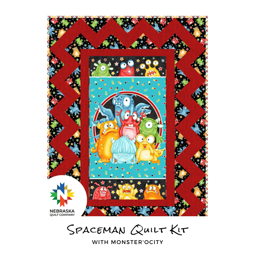 Spaceman Quilt Kit with Monster'ocity - Nebraska Quilt Company - K09562