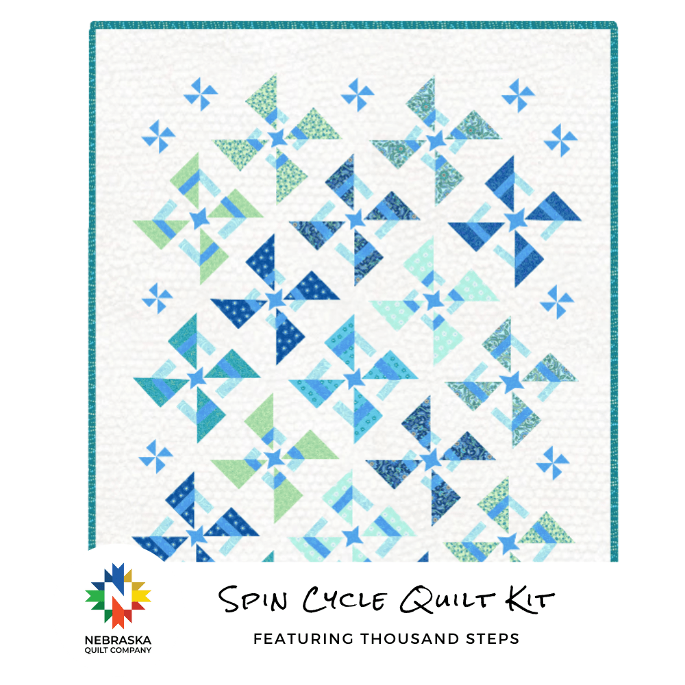 Spin Cycle Quilt Kit Featuring Thousand Steps - Nebraska Quilt Company - K250848