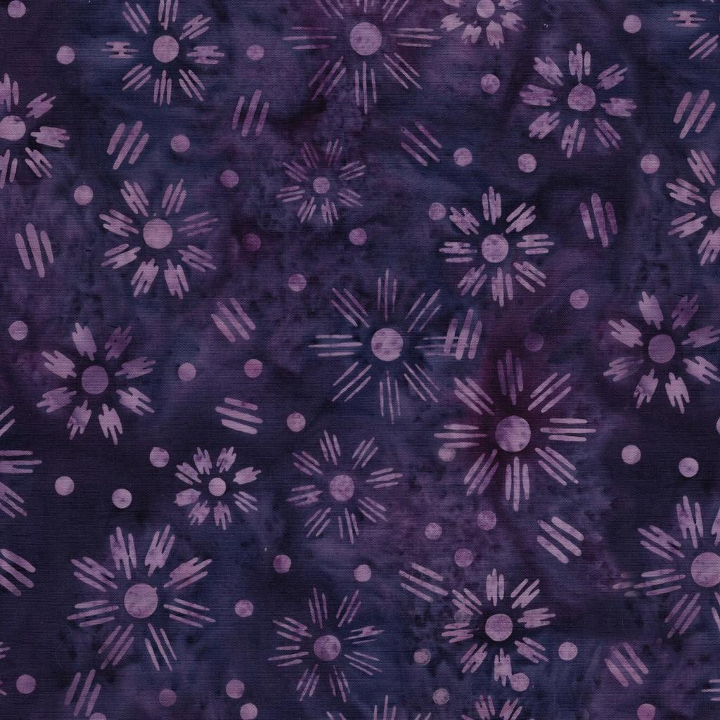 Spring Fling Flower Dot Dash Purple Regal - 422502465 - Island Batik - Nebraska Quilt Company - F260991