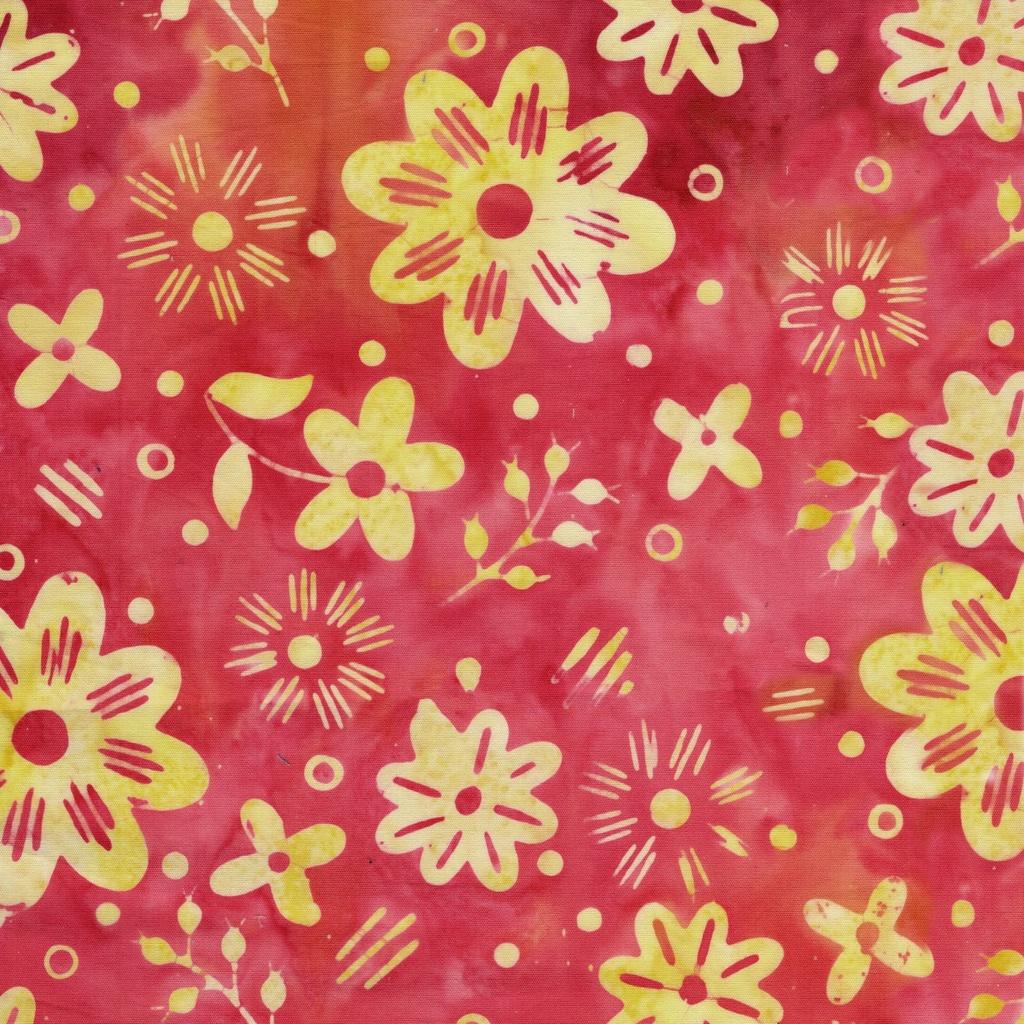 Spring Fling Garden Multi Pink Orange Sunset - 422501810 - Island Batik - Nebraska Quilt Company - F260988