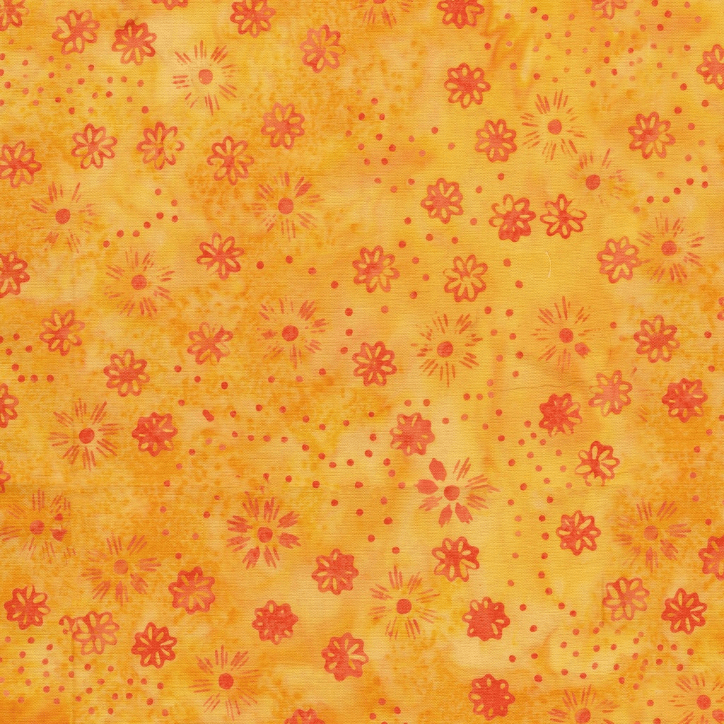 Spring Fling Scattered Flowers Orange Daffodil - 422505247 - Island Batik - Nebraska Quilt Company - F260895