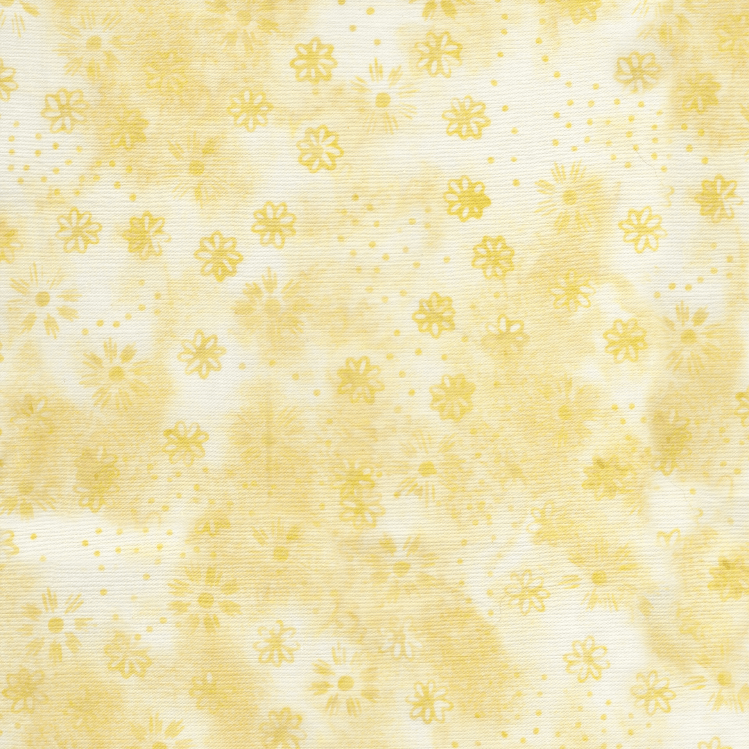 Spring Fling Scattered Flowers Yellow Oatmeal - 422505200 - Island Batik - Nebraska Quilt Company - F260894
