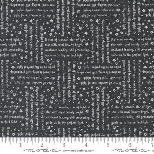 Starberry Song Text and Words Charcoal - 29184 24 - Moda Fabrics - Nebraska Quilt Company - F07256
