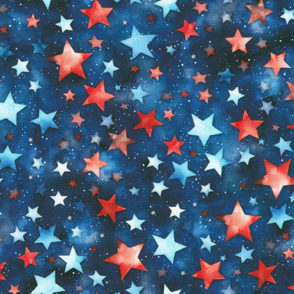 Stars and Stripes Various Stars Blue - SRKD - 23430 - 4 - Robert Kaufman - Nebraska Quilt Company - F260520