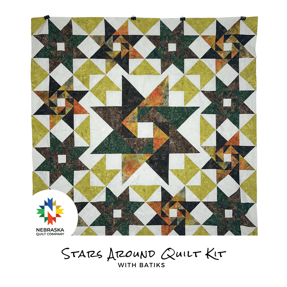 Stars Around Quilt Kit with Batiks - Nebraska Quilt Company - K09472