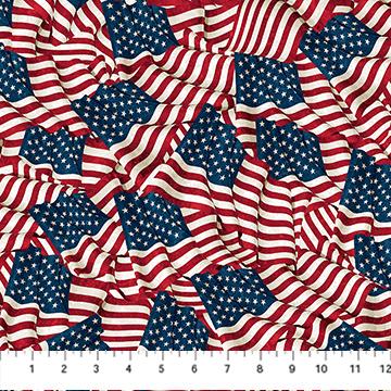 Stars & Stripes 13 Stonehenge Flag Toss Multi - 27882 - 49 - Northcott Fabrics - Nebraska Quilt Company - F2402327