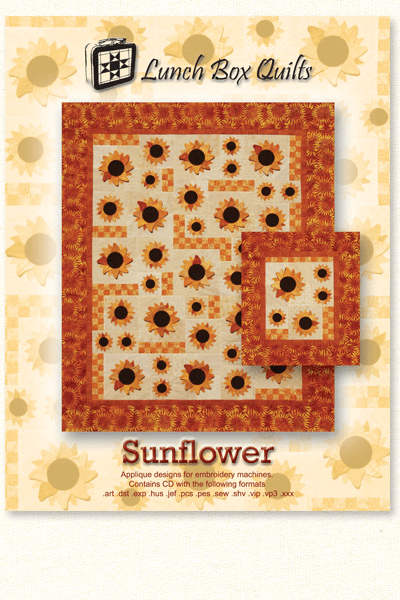 Sunflower with CD Machine Embroidery Quilt Patterns - Nebraska Quilt Company - PUB261192