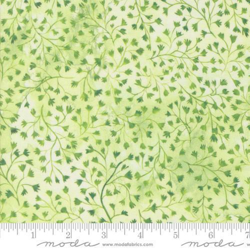 Sunshine and Blue Skies Fine Fellow Fern Watercolor Leaf Vine Light Green - 39830 12 - Moda Fabrics - Nebraska Quilt Company - F2400572
