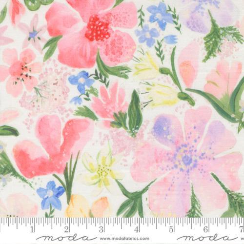 Sweet Cecily Meadow Florals Lily White - 24640 16 - Moda Fabrics - Nebraska Quilt Company - F251385