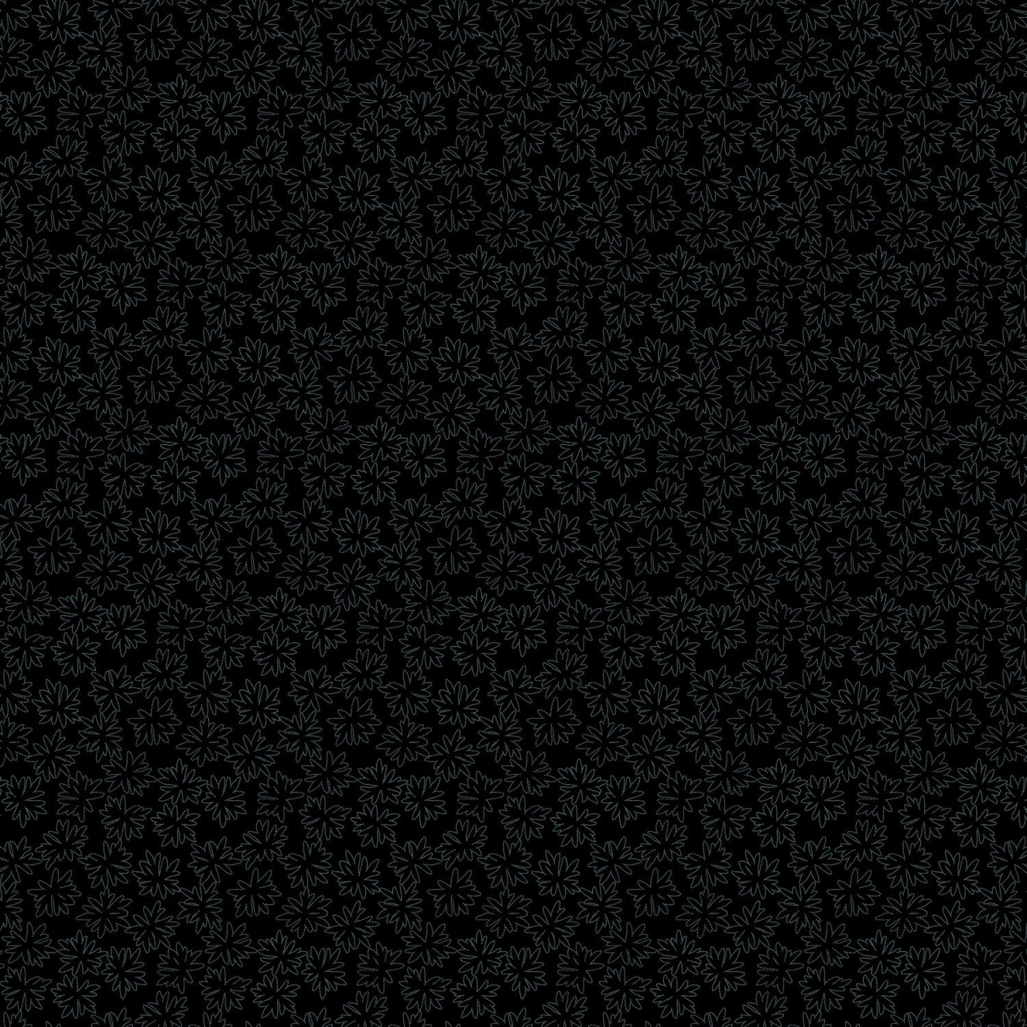 Tender Floral Outline Smoke Black - 91166 - 99 - FIGO Fabrics - Nebraska Quilt Company - F251496