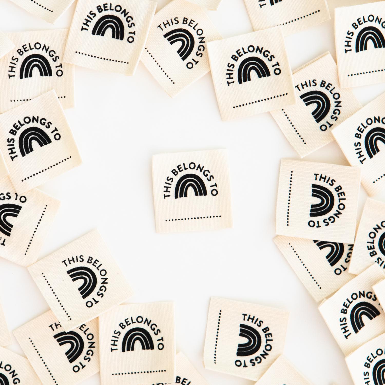 This Belongs To Organic Cotton Labels - Nebraska Quilt Company - N251580