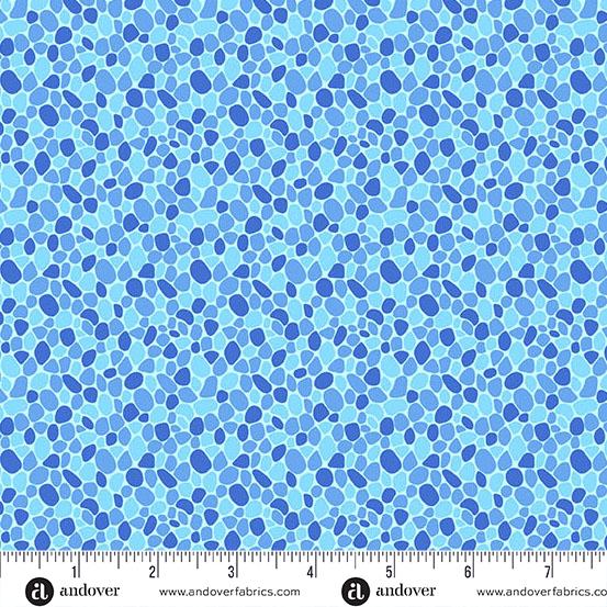 Thousand Steps Aegean Pebbles Blue - A - 1278 - B - Andover Fabrics - Nebraska Quilt Company - F2401952