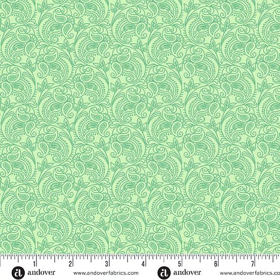 Thousand Steps Fern Seaweed Green - A - 1279 - G - Andover Fabrics - Nebraska Quilt Company - F2401956