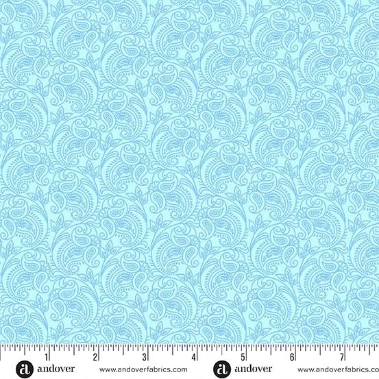 Thousand Steps Seaglass Seaweed Blue - A - 1279 - B - Andover Fabrics - Nebraska Quilt Company - F2401955