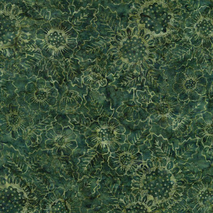 Tonga Aster Floral Green - TONGA - B3321 BOUNTY - Timeless Treasures - Nebraska Quilt Company - F2402665