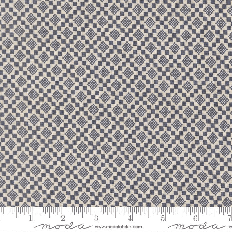 True Love Checkmate Twilight Dark Blue - 5265 13 - Moda Fabrics - Nebraska Quilt Company - F261456