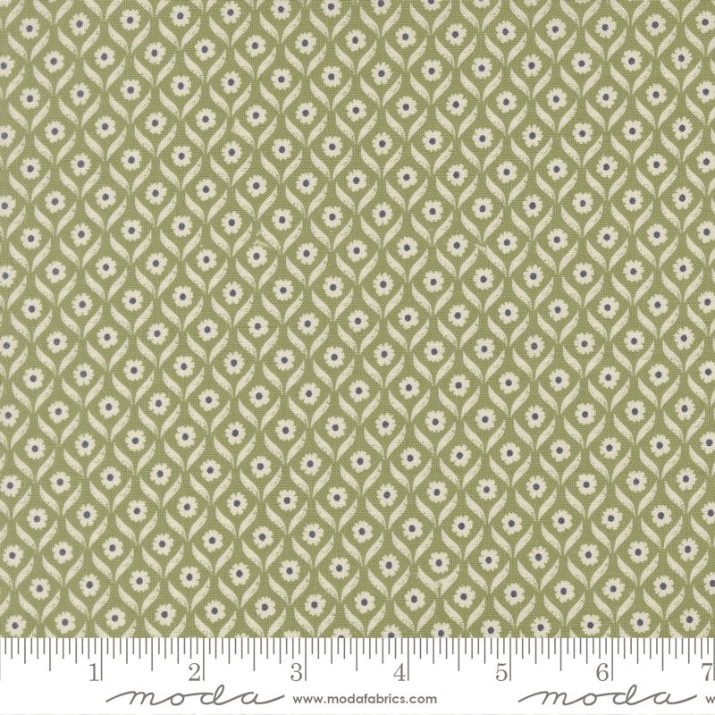 True Love Wall Flower Fern Dark Green - 5262 15 - Moda Fabrics - Nebraska Quilt Company - F261441
