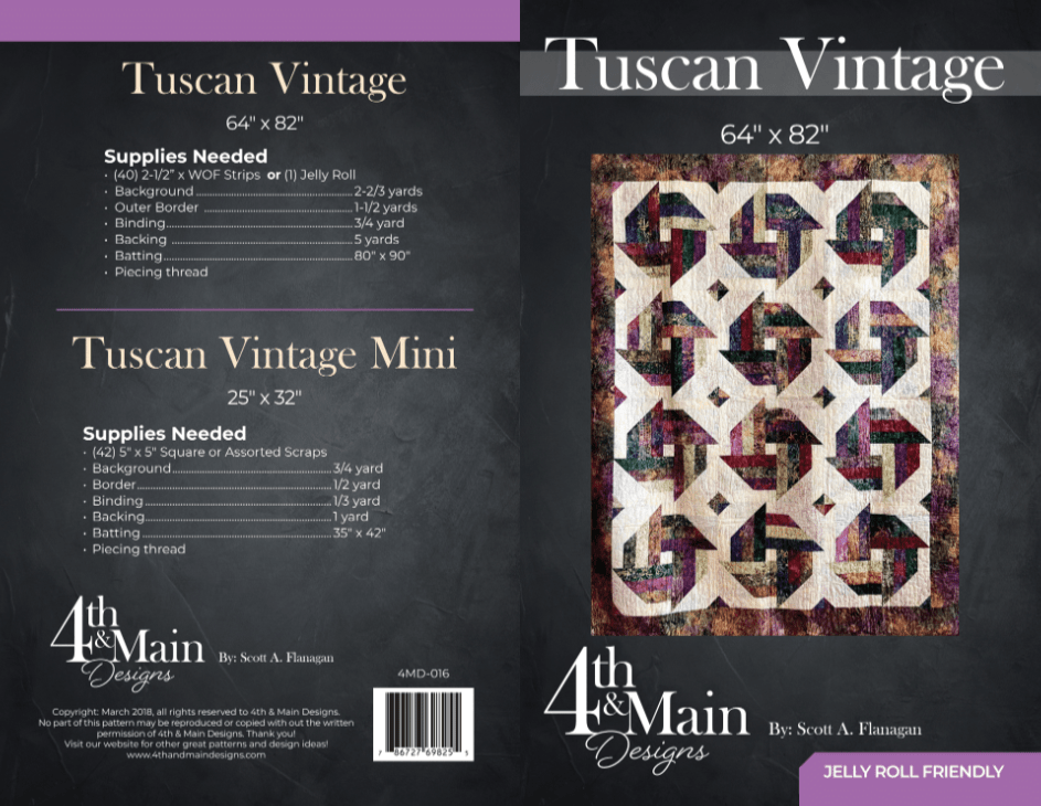 Tuscan Vintage Pattern - Nebraska Quilt Company - PUB30228