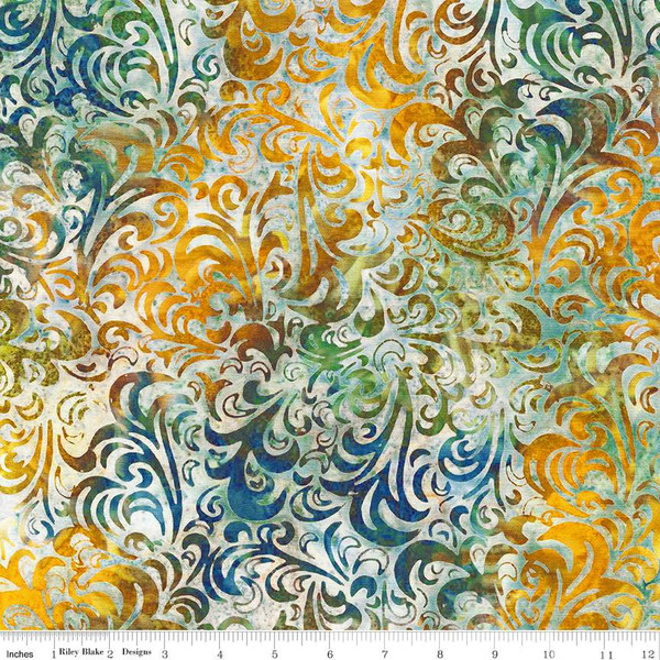 Twirl & Swirl Steel Sapphire - BT21900163 - Riley Blake Designs - Nebraska Quilt Company - F09743