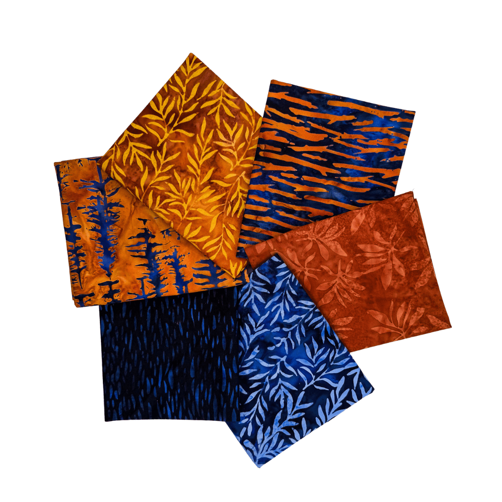 Fall Flair Fat Quarter Bundle Multi 6 Pieces - Nebraska Quilt Company - PC260839