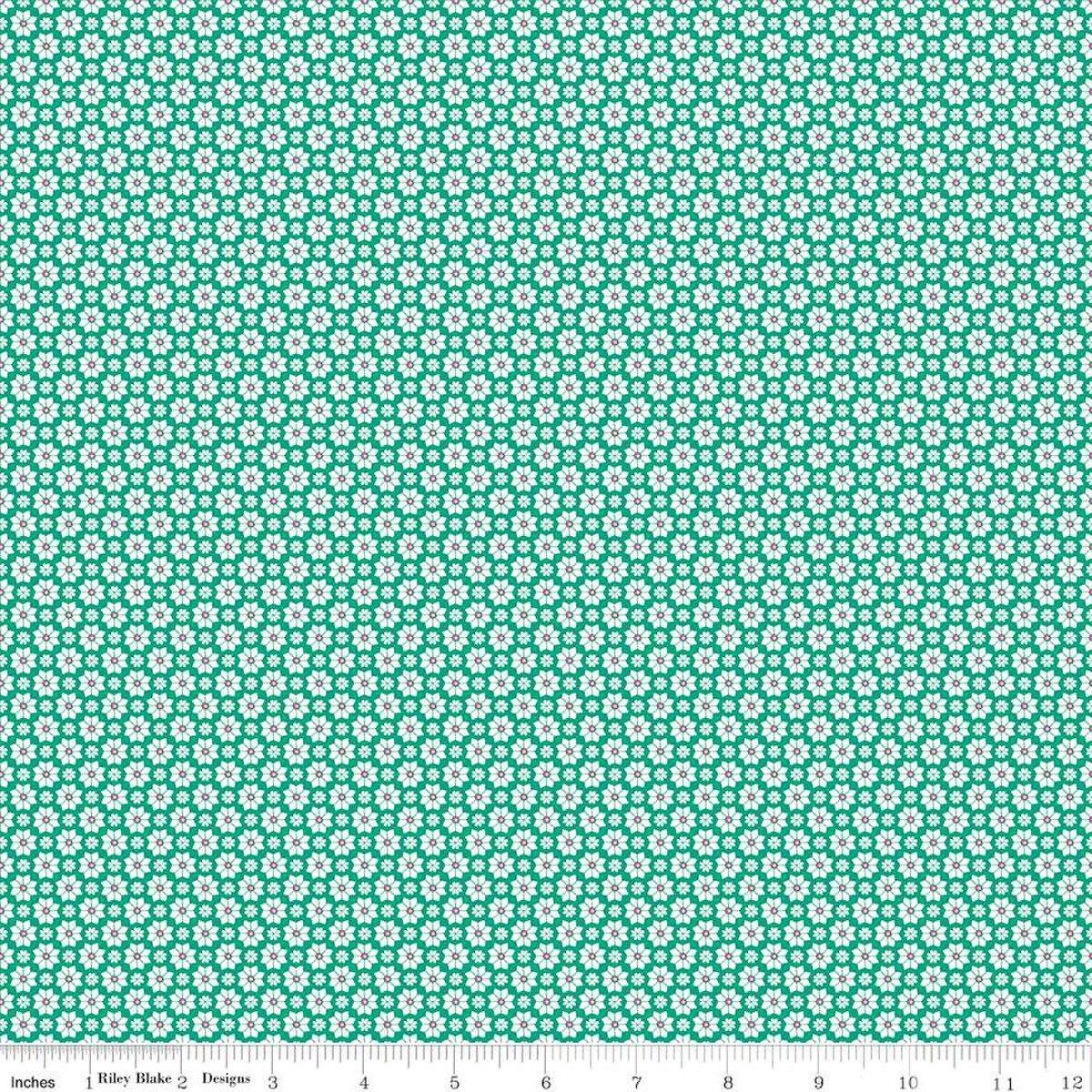 Vibrance Flowers Vivid Green - C15953 - VIVID - Riley Blake Designs - Nebraska Quilt Company - F2401563