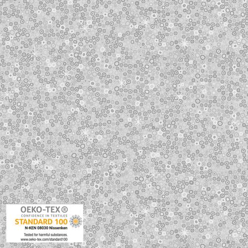 We Love Christmas Small Circles Metallic Gray - 4592M - 907 - Blank Quilting - Nebraska Quilt Company - F2402992
