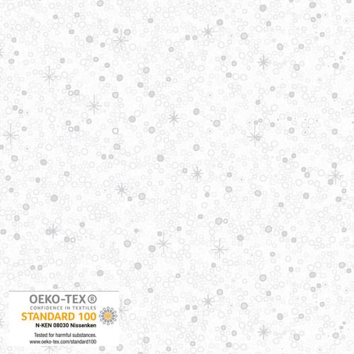 We Love Christmas Small Circles Metallic White - 4592M - 108 - Blank Quilting - Nebraska Quilt Company - F2403050