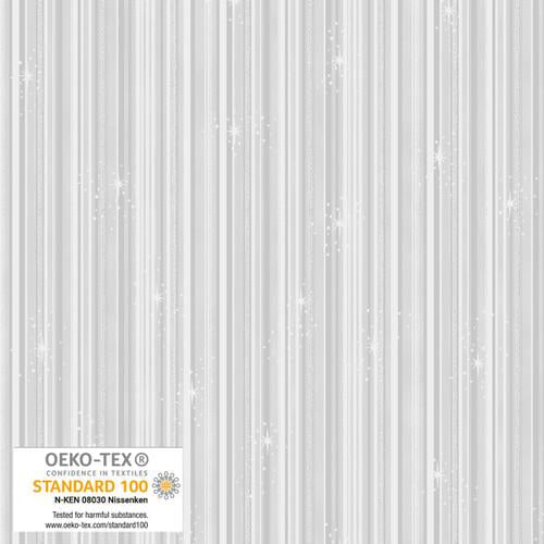 We Love Christmas Stripe with Metallic Gray - 4592M - 906 - Blank Quilting - Nebraska Quilt Company - F2402989
