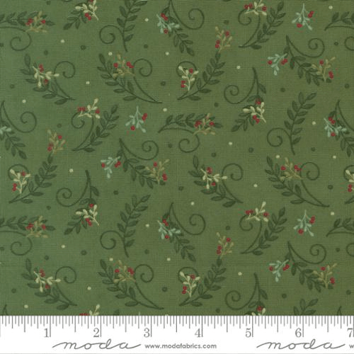 When Snow Falls Tossed Greenery Evergreen - 56175 17 - Moda Fabrics - Nebraska Quilt Company - F261762