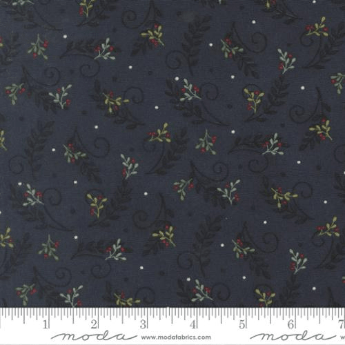 When Snow Falls Tossed Greenery Night Sky - 56175 13 - Moda Fabrics - Nebraska Quilt Company - F261760
