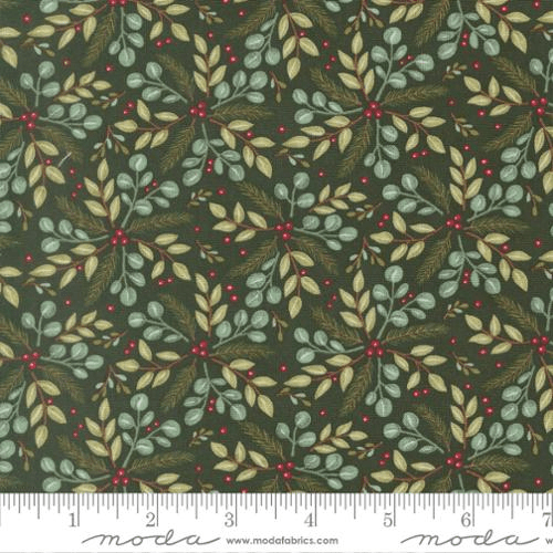 When Snow Falls Winter Greenery Holly - 56174 16 - Moda Fabrics - Nebraska Quilt Company - F261758