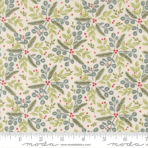 When Snow Falls Winter Greenery Snowy White - 56174 11 - Moda Fabrics - Nebraska Quilt Company - F261751