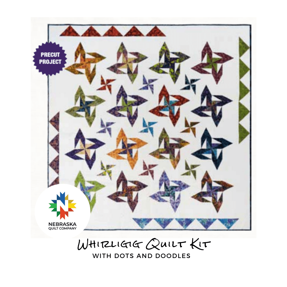 Whirligig Quilt Kit with Dots and Doodles - Nebraska Quilt Company - K09566