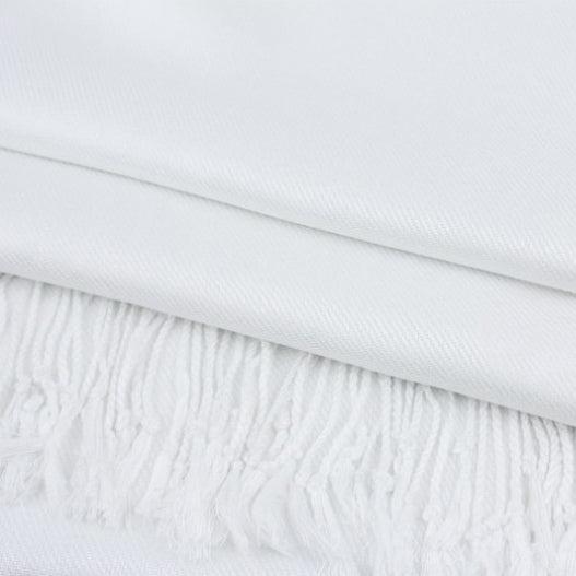 White Pashmina Scarf - Nebraska Quilt Company - N2501547