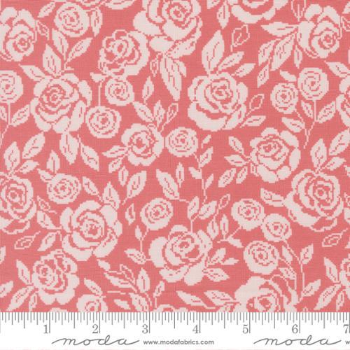Wild Honey Monofloral Florals Rose Tapestry Rose Water Pink - 5251 13 - Moda Fabrics - Nebraska Quilt Company - F2501714