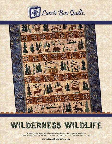 Wilderness Wildlife with CD Machine Embroidery Quilt Pattern - Nebraska Quilt Company - PUB19316