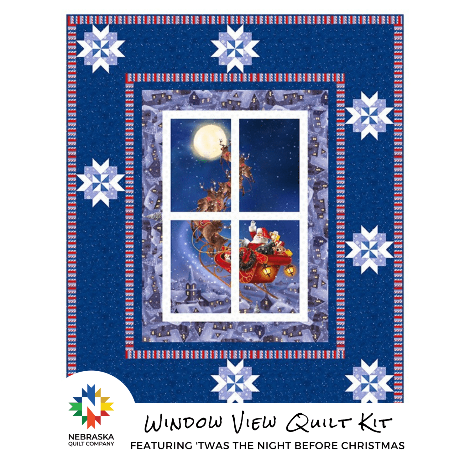 Window View Quilt Kit Featuring 'Twas The Night Before Christmas - Nebraska Quilt Company - K2401269