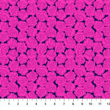 Yesterday Rosette Swanky Pink - AMT159 - 49L - Northcott Fabrics - Nebraska Quilt Company - F251517