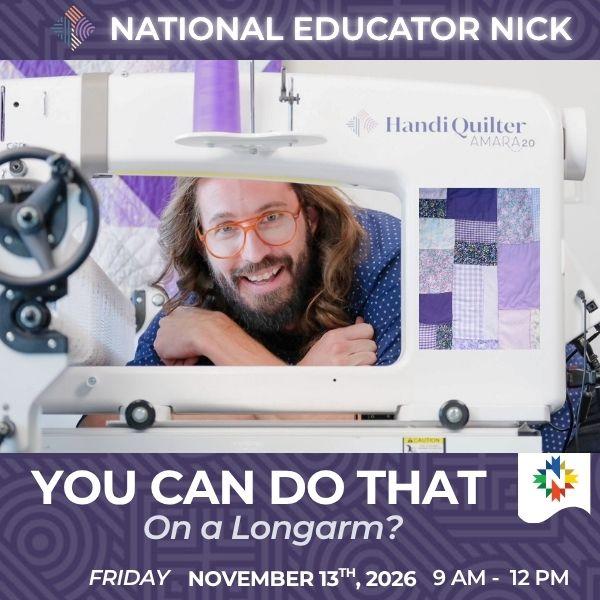 You can do that on a Longarm? - Fri November 13, 2026 9 AM - 12 PM - Nebraska Quilt Company - EVE261230