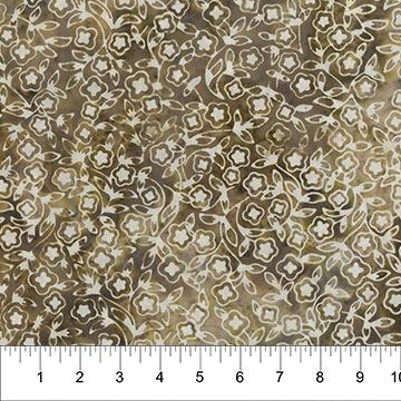 108" Wide Batik Small Floral Brown - B80922 - 35 - Banyan Batiks - Nebraska Quilt Company - F03231