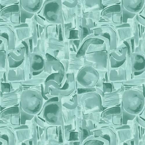 118" Wide Spectral Abstract Shapes Aqua Green - 118SPECTRAL - B - 3115 - 65 - Blank Quilting - Nebraska Quilt Company - F04363