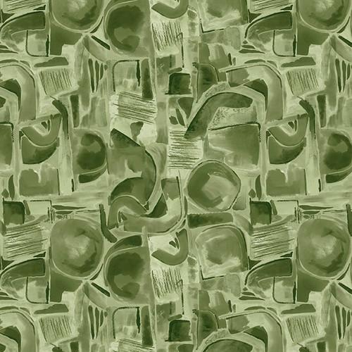 118" Wide Spectral Abstract Shapes Sage Green - 118SPECTRAL - B - 3115 - 60 - Blank Quilting - Nebraska Quilt Company - F04362