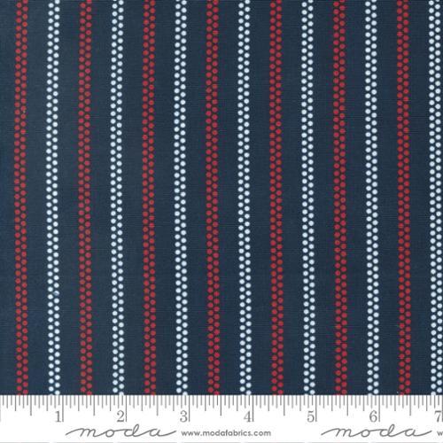American Gatherings II StripesNavy - 49244 14 - Moda Fabrics - Nebraska Quilt Company - F04734