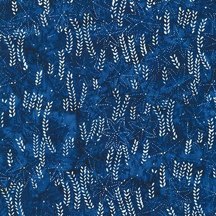 Artisan Batiks: Kasuri Star Flower Navy - AMD - 20836 - 9 - Robert Kaufman - Nebraska Quilt Company - F06325
